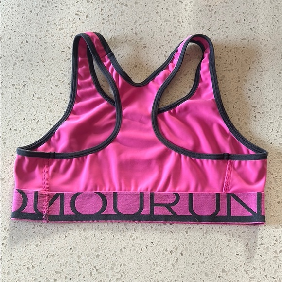 Under Armour Pink and Black Sports Bra Moisture-Wicking Racerback - Picture 2 of 6